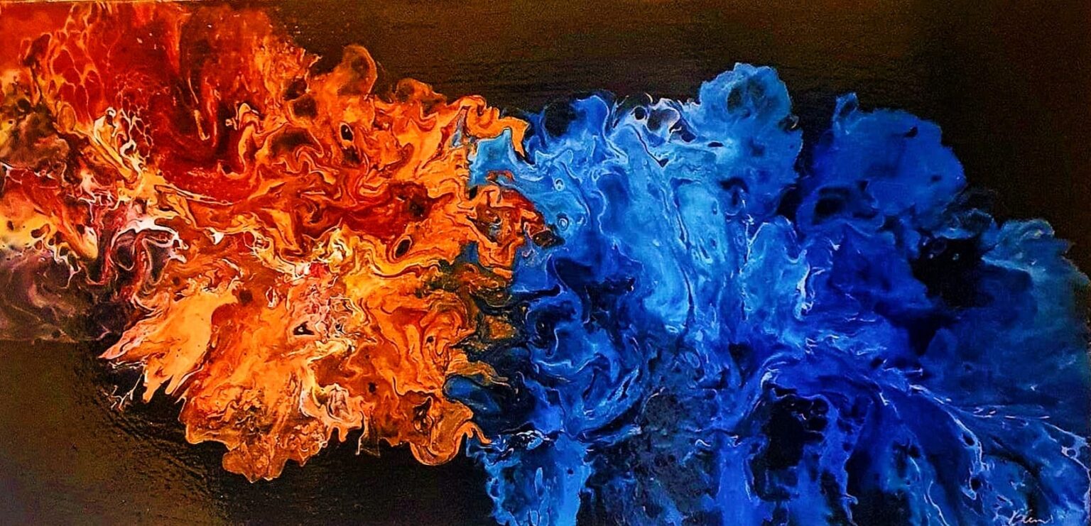 Battle Of Elements Painting