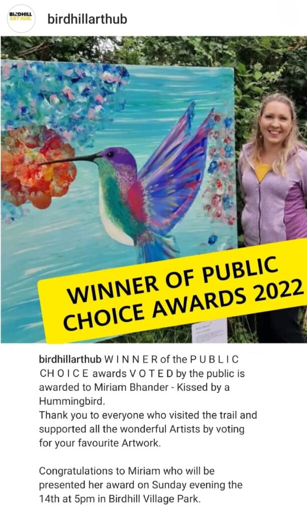 Hummingbird -Winner of public choice award 2022
